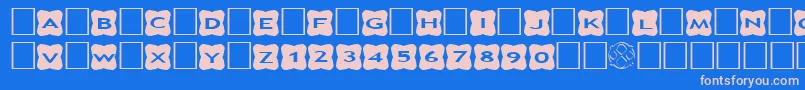 AlphashapesCrosses3 Font – Pink Fonts on Blue Background