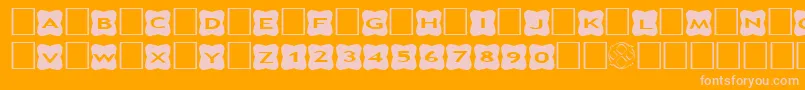 AlphashapesCrosses3 Font – Pink Fonts on Orange Background