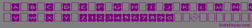 AlphashapesCrosses3 Font – Purple Fonts on Gray Background