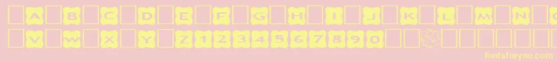 AlphashapesCrosses3 Font – Yellow Fonts on Pink Background