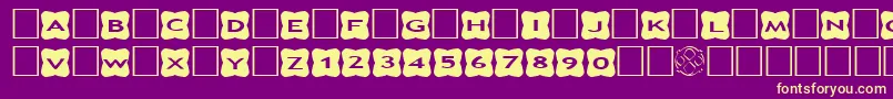 AlphashapesCrosses3 Font – Yellow Fonts on Purple Background