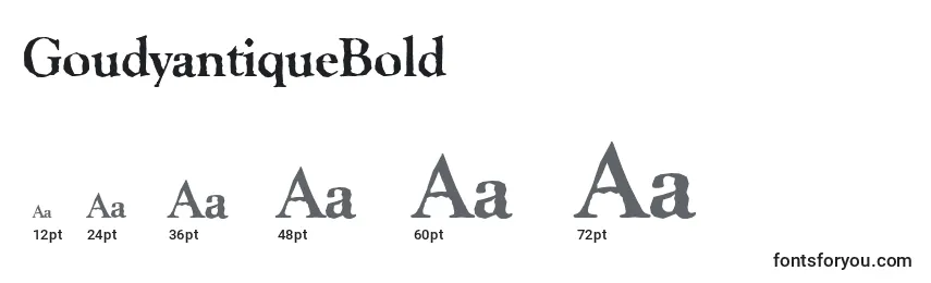 GoudyantiqueBold Font Sizes