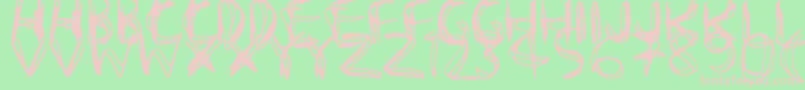 ScribbleWire Font – Pink Fonts on Green Background