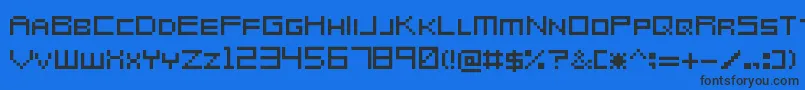 MetroidPrimeHunters Font – Black Fonts on Blue Background