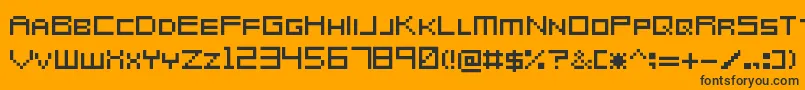 MetroidPrimeHunters Font – Black Fonts on Orange Background