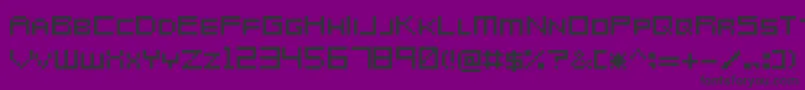 フォントMetroidPrimeHunters – 紫の背景に黒い文字