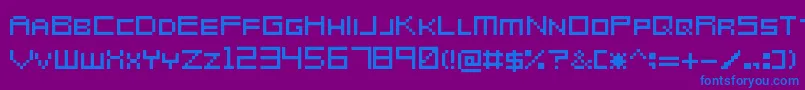 MetroidPrimeHunters Font – Blue Fonts on Purple Background