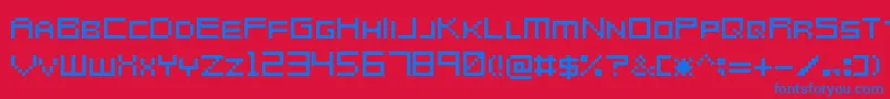 MetroidPrimeHunters Font – Blue Fonts on Red Background