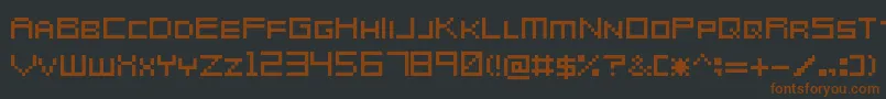 MetroidPrimeHunters Font – Brown Fonts on Black Background