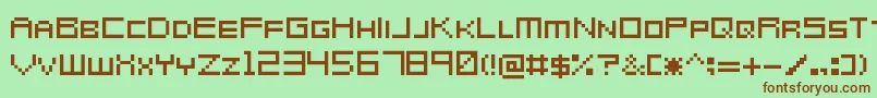 MetroidPrimeHunters Font – Brown Fonts on Green Background