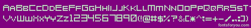 MetroidPrimeHunters Font – Green Fonts on Purple Background