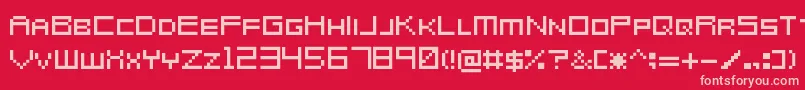 MetroidPrimeHunters Font – Pink Fonts on Red Background