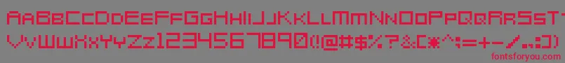 MetroidPrimeHunters Font – Red Fonts on Gray Background