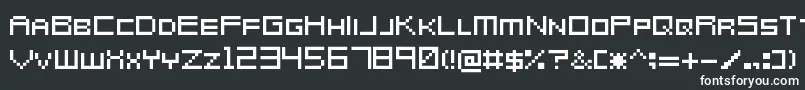 Шрифт MetroidPrimeHunters – белые шрифты на чёрном фоне