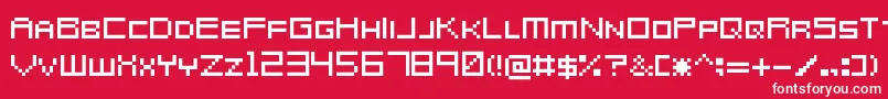 MetroidPrimeHunters Font – White Fonts on Red Background
