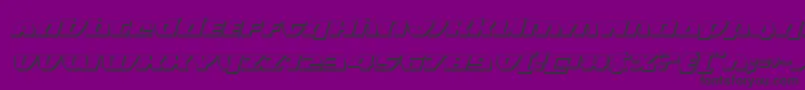 Blackbishop3Dital-fontti – mustat fontit violetilla taustalla