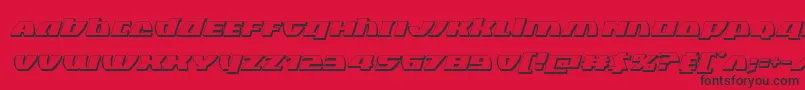 Шрифт Blackbishop3Dital – чёрные шрифты на красном фоне