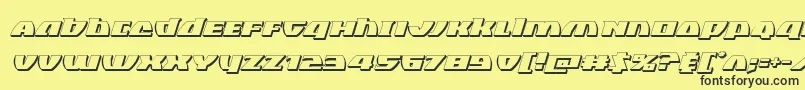 Blackbishop3Dital Font – Black Fonts on Yellow Background