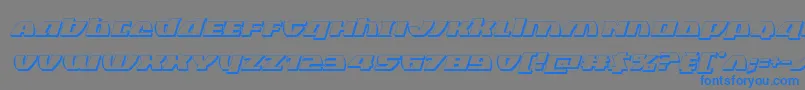 Fonte Blackbishop3Dital – fontes azuis em um fundo cinza
