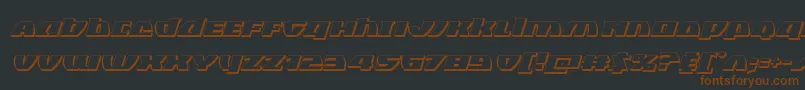 Police Blackbishop3Dital – polices brunes sur fond noir