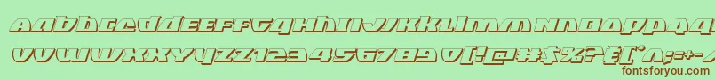Blackbishop3Dital-fontti – ruskeat fontit vihreällä taustalla