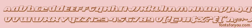 Blackbishop3Dital-Schriftart – Braune Schriften auf rosa Hintergrund