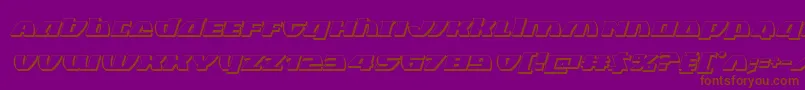 フォントBlackbishop3Dital – 紫色の背景に茶色のフォント