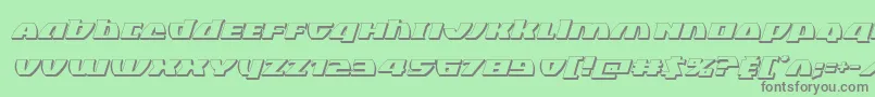 Blackbishop3Dital Font – Gray Fonts on Green Background