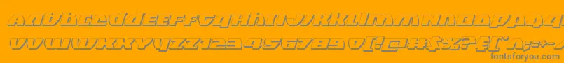 Blackbishop3Dital-Schriftart – Graue Schriften auf orangefarbenem Hintergrund