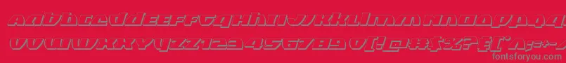 Blackbishop3Dital-Schriftart – Graue Schriften auf rotem Hintergrund