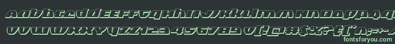 Blackbishop3Dital Font – Green Fonts on Black Background