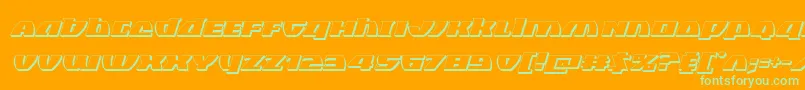 Blackbishop3Dital Font – Green Fonts on Orange Background