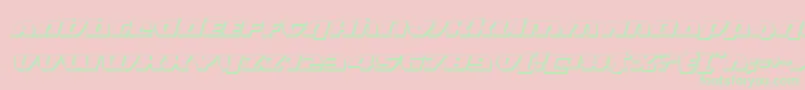 Blackbishop3Dital Font – Green Fonts on Pink Background