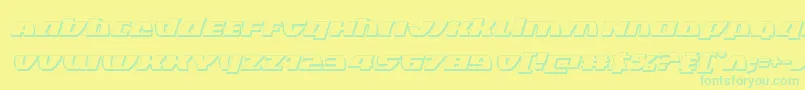 Шрифт Blackbishop3Dital – зелёные шрифты на жёлтом фоне