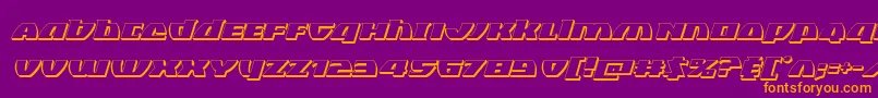 Blackbishop3Dital Font – Orange Fonts on Purple Background