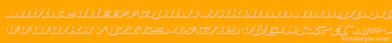 Blackbishop3Dital-fontti – vaaleanpunaiset fontit oranssilla taustalla