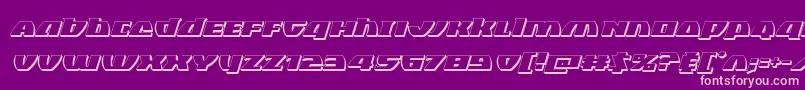 Blackbishop3Dital Font – Pink Fonts on Purple Background