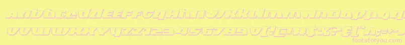 Blackbishop3Dital Font – Pink Fonts on Yellow Background