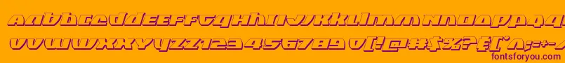 Шрифт Blackbishop3Dital – фиолетовые шрифты на оранжевом фоне