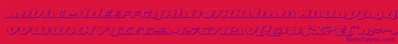 Blackbishop3Dital Font – Purple Fonts on Red Background