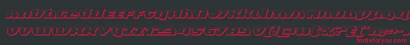 Blackbishop3Dital-Schriftart – Rote Schriften auf schwarzem Hintergrund