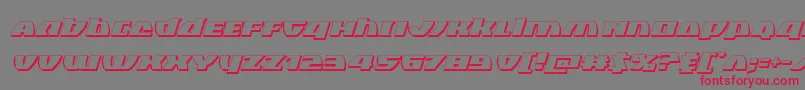 フォントBlackbishop3Dital – 赤い文字の灰色の背景