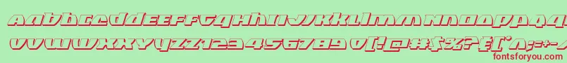 Шрифт Blackbishop3Dital – красные шрифты на зелёном фоне