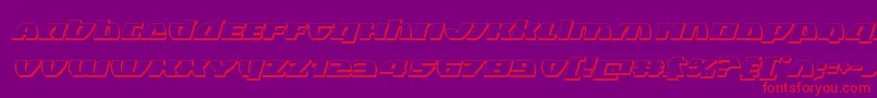 Шрифт Blackbishop3Dital – красные шрифты на фиолетовом фоне