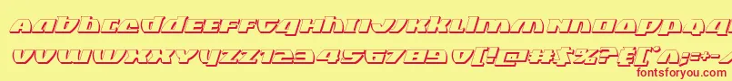 Blackbishop3Dital Font – Red Fonts on Yellow Background