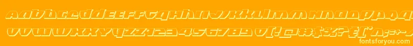 フォントBlackbishop3Dital – オレンジの背景に黄色の文字
