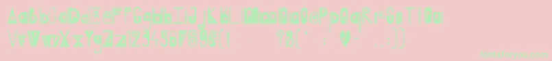 CaptainABold Font – Green Fonts on Pink Background