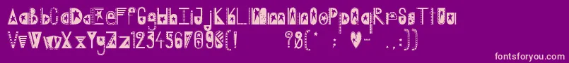 Fonte CaptainABold – fontes rosa em um fundo violeta