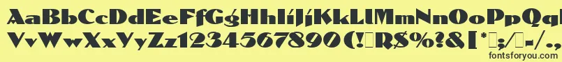 DolmenLetPlain.1.0 Font – Black Fonts on Yellow Background