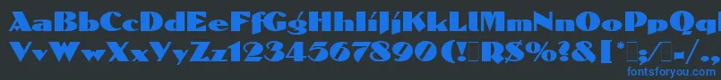 DolmenLetPlain.1.0 Font – Blue Fonts on Black Background